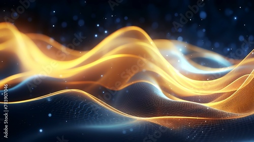 Abstract Gold Background with Soft Blur Bokeh