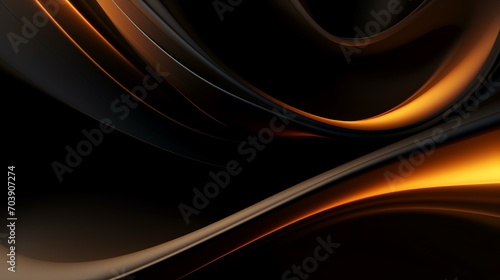 Abstract Illustration. Luxurious Black Line Background