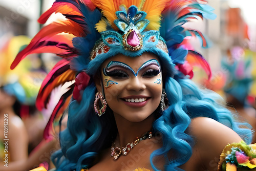 Exploring Festive Beauty: Artistic Makeup and Vivid Colors and carnival © Everton Luiz