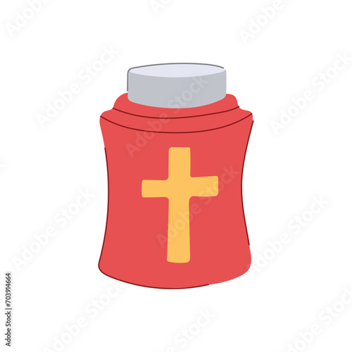 funeral urn ashes cartoon. burial service, cremation death, dead cemetery funeral urn ashes sign. isolated symbol vector illustration