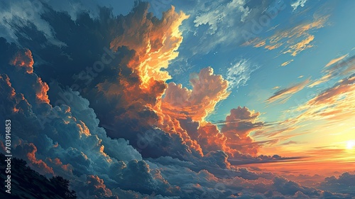 Sky Background Clouds Sunligh, Background Banner HD photo