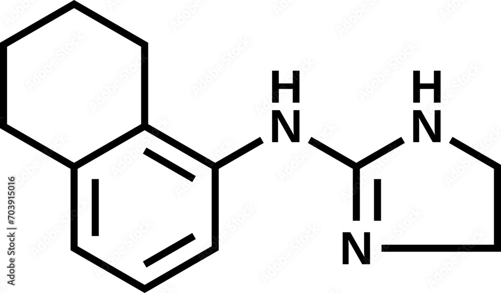 Tramazoline structural formula, vector illustration Tramazoline structural formula, vector illustration
