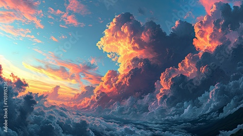 Sky Clouds Look Like Steam Background, Background Banner HD