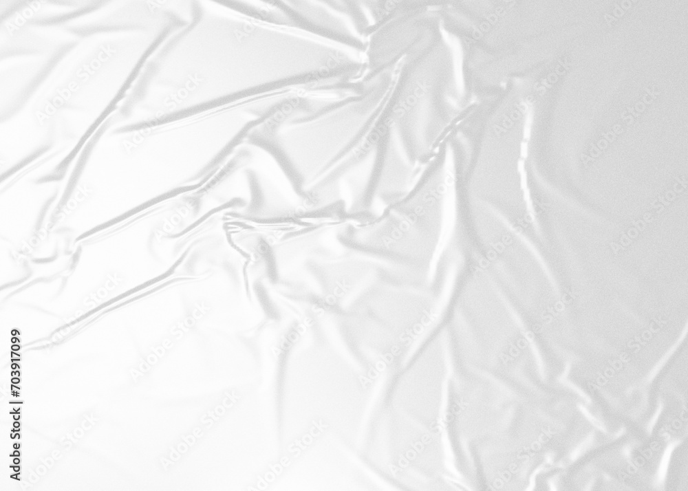 Obraz premium Transparent wrinkled plastic white plastic