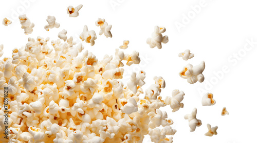 Flying delicious popcorn cut out photo