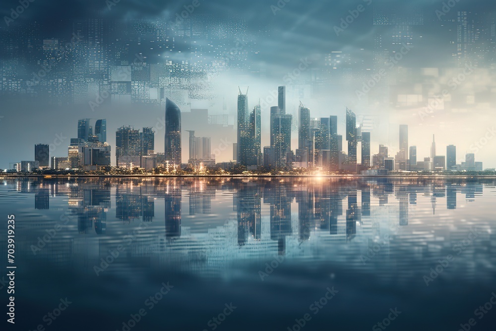 Fototapeta premium city skyline 