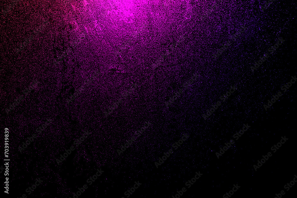 Obraz premium pink red blue black glitter texture abstract banner background with space. Twinkling glow stars effect. Like outer space, night sky, universe. Rusty, rough surface, grain.