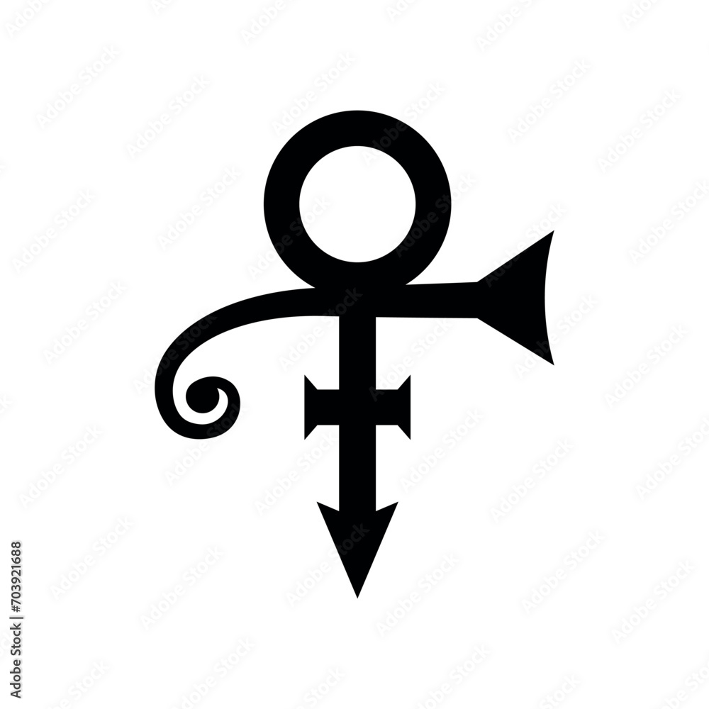 Prince symbol, vector icon. Vector illustration of love sign, prince symbol. Prince symbol, vector icon. Vector illustration of love sign, prince symbol.