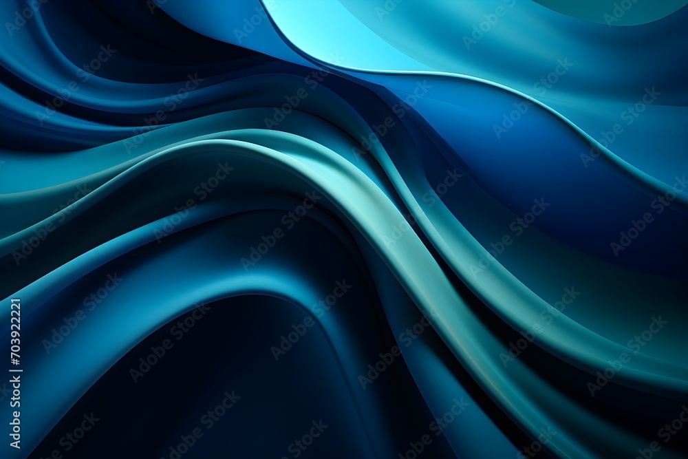 Green wavy background with various silky folds Green wavy background with various silky folds
