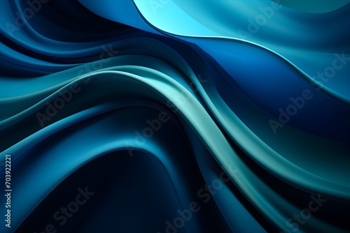 Green wavy background with various silky folds