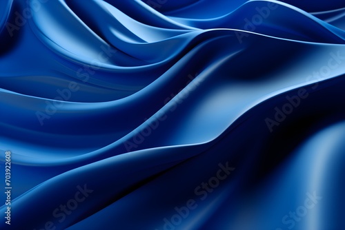 Blue wavy background with various silky folds
