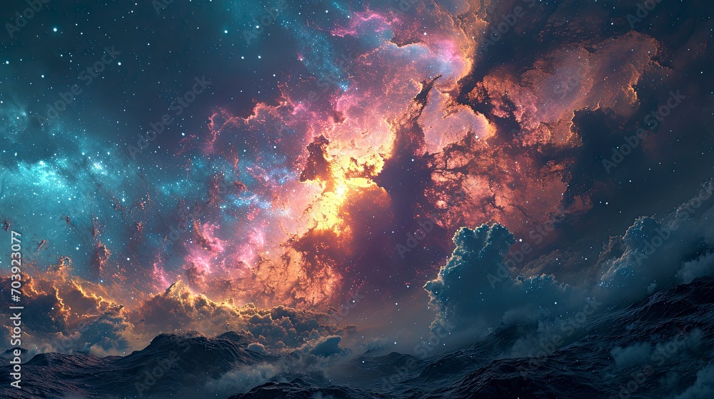 Universal Milky Way Galaxy, Background Banner HD