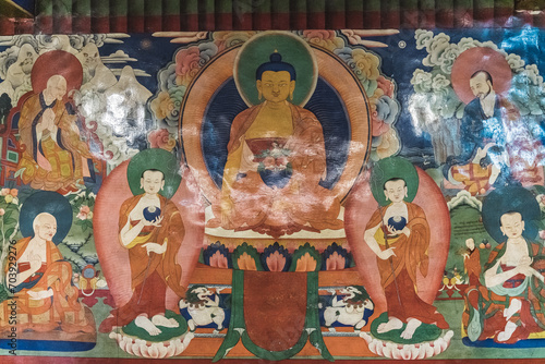 Buddha, Maudgalyana and Shariputra, Tibetan Buddhism
