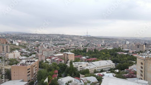 Yerevan, Armenia, buildings, streets, parks, people, life, summer, holiday, city, aerial, sunny, beautiful, panoramic, capital city, Europe, Vacation, center, cascade, University, day, urban