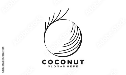 Coconut leaves elegant symbol design vector