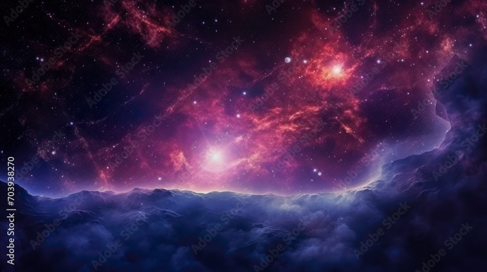 Fototapeta premium Stellar Tapestry: Exquisite Detailing of the Celestial Galaxy