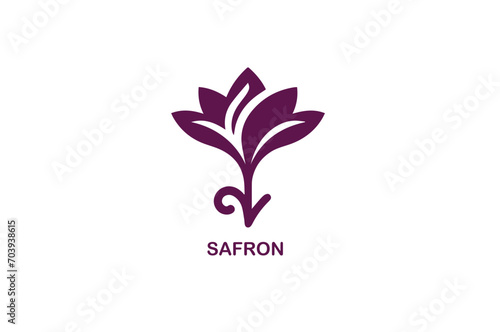 Saffron Spice Elegance Vector Icon