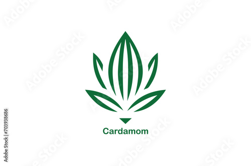 Exquisite Detailed Cardamom Spice Vector Illustration Icon