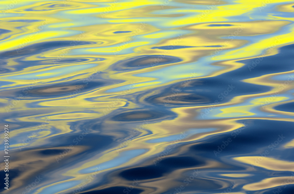 Abstract wave blue yellow color, pure natural swirl pattern texture. Ecology. Abstract wave blue yellow color, pure natural swirl pattern texture. Ecology.