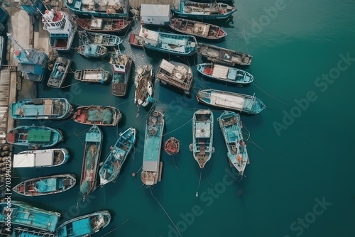 boats in the harbor © create