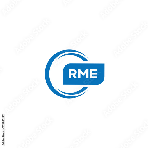  RME letter design for logo and icon.RME typography for technology, business and real estate brand.RME monogram logo. photo