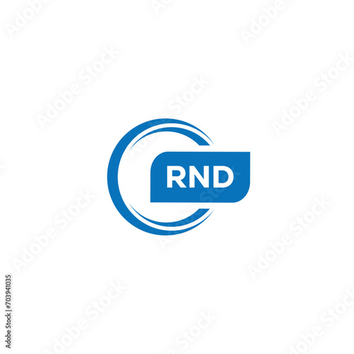  RND letter design for logo and icon.RND typography for technology, business and real estate brand.RND monogram logo. © MstRomena