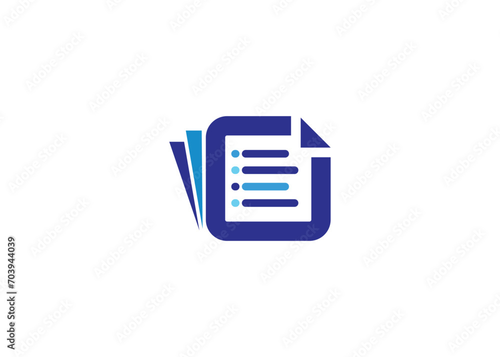 Minimal Document vector logo design template Minimal Document vector logo design template