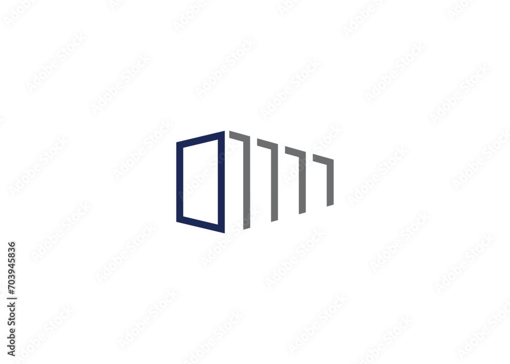 Shipping container vector logo design template Shipping container vector logo design template