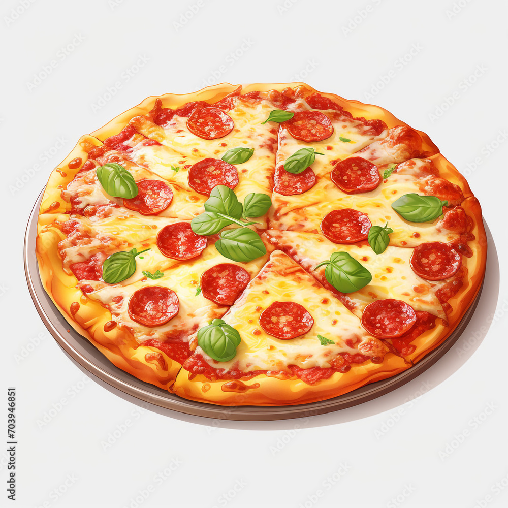 a pizza with cheese and tomato sauce on transparent background created with Generative Ai a pizza with cheese and tomato sauce on transparent background created with Generative Ai