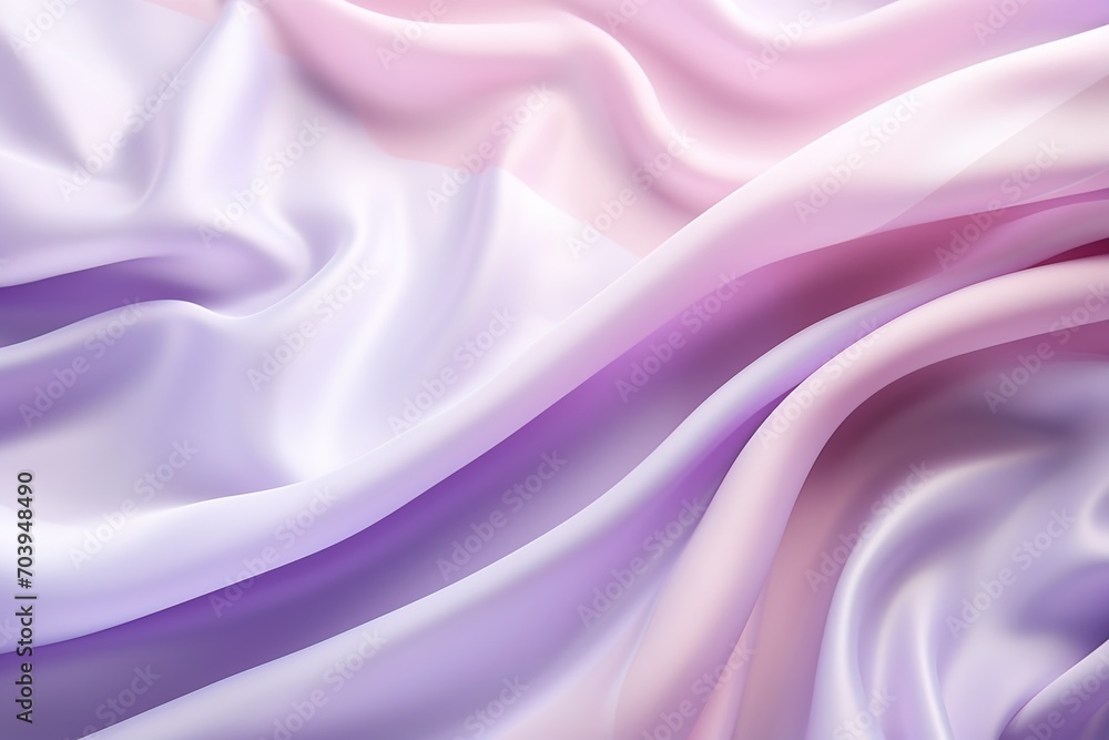 Fototapeta premium Gradient pink and purple silk fabric with gentle waves