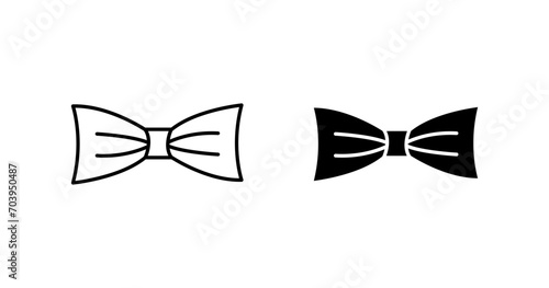 Bow icon set. vector illustration photo