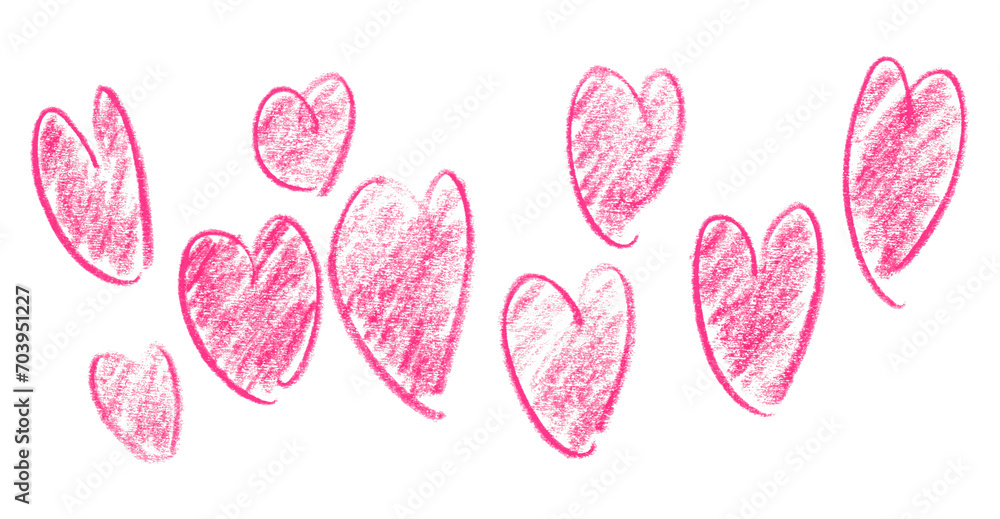 Pencil drawn pink heart isolated on transparent background. Pencil drawn pink heart isolated on transparent background.