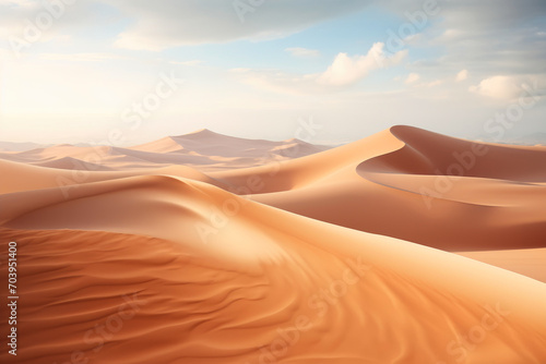 Rippling Desert Sandscape