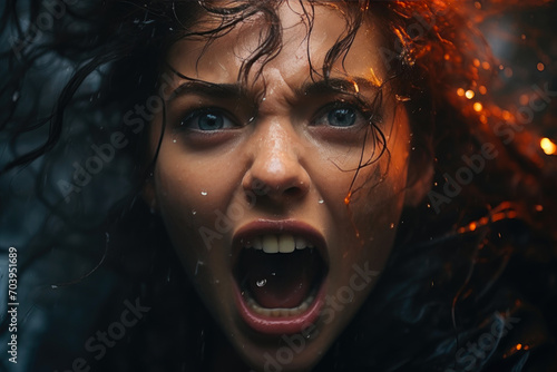 Fury Unleashed: Woman's Street Scream