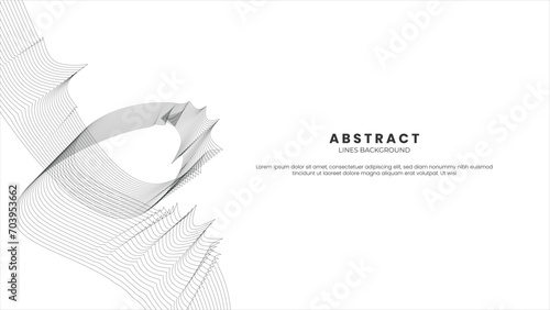 Abstract background of luxury black lines banner slides background