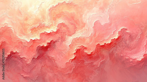 Coral Clouds Abstract 