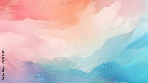 Sky blue azure teal pink coral peach beige white abstract background photo