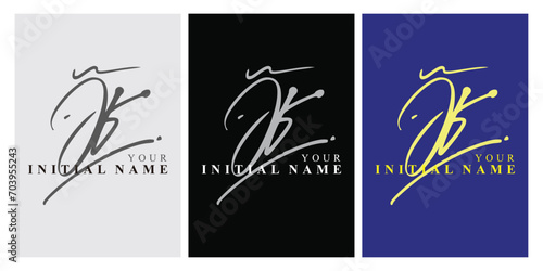 jf j f initial handwriting jf initial handwriting signature logo template vector hand lettering