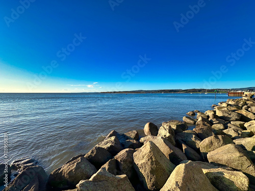 Exmouth beach in East Devon, UK