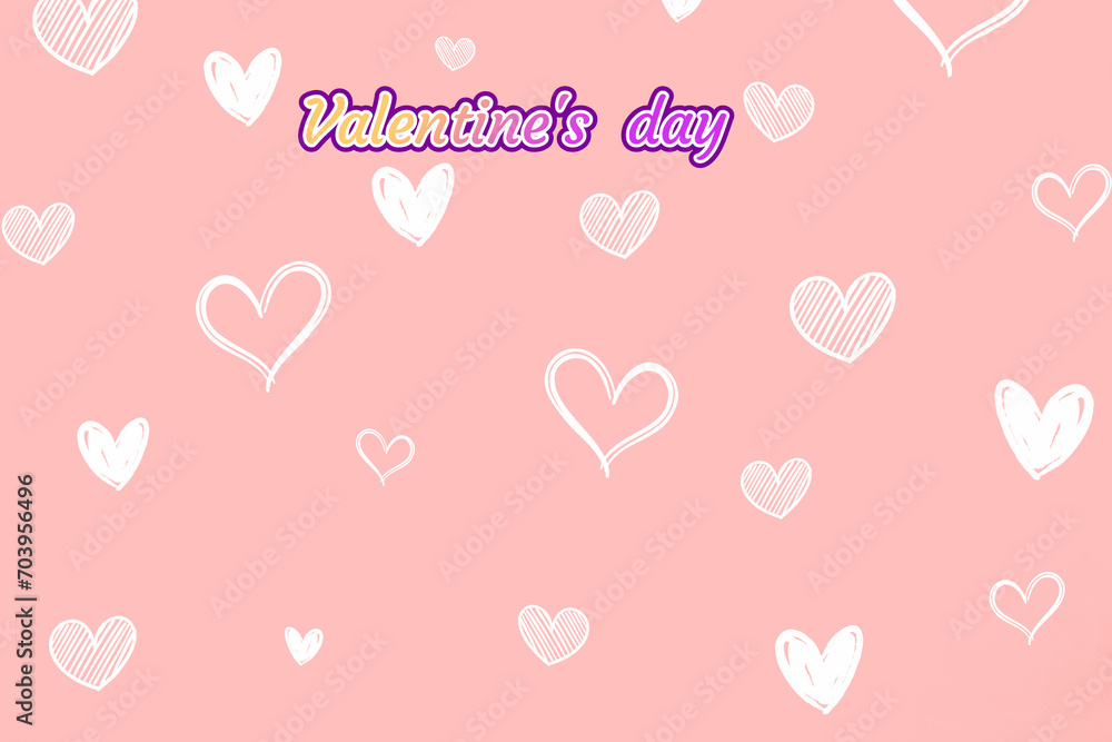 Saint Valentine's Day wishes, colorful graphics, background, Val