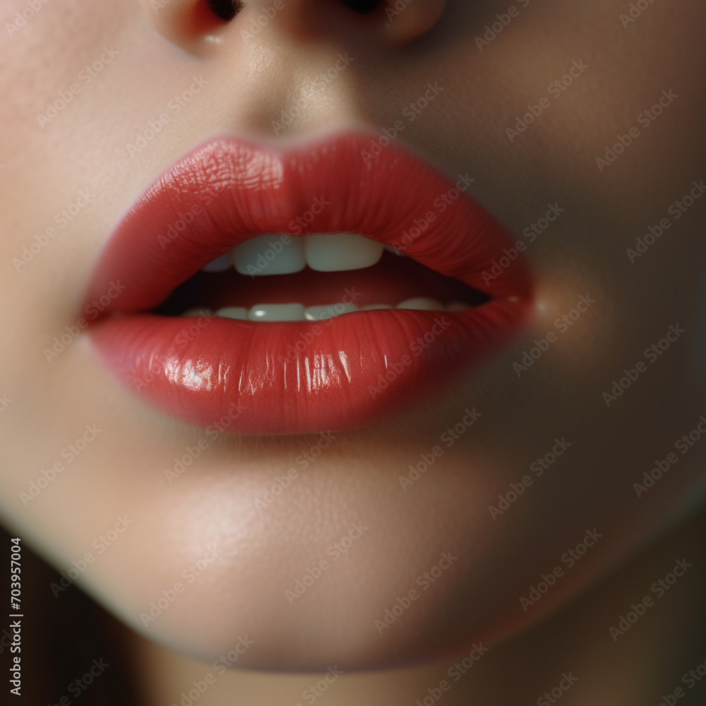 Fototapeta premium close up lips of woman