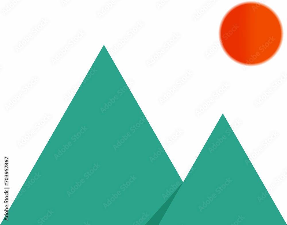 Obraz premium green christmas tree on white