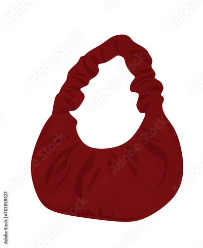 Black  woman hand bag. vector 