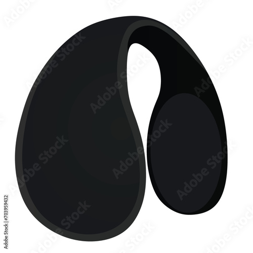 Black ears muffs. vector illustration