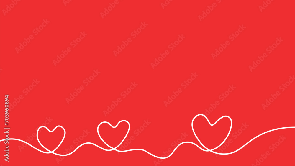 Abstarct simple minimalist love symbol red color background.