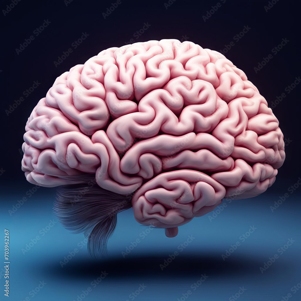 Pink brain close up. Pink brain close up.