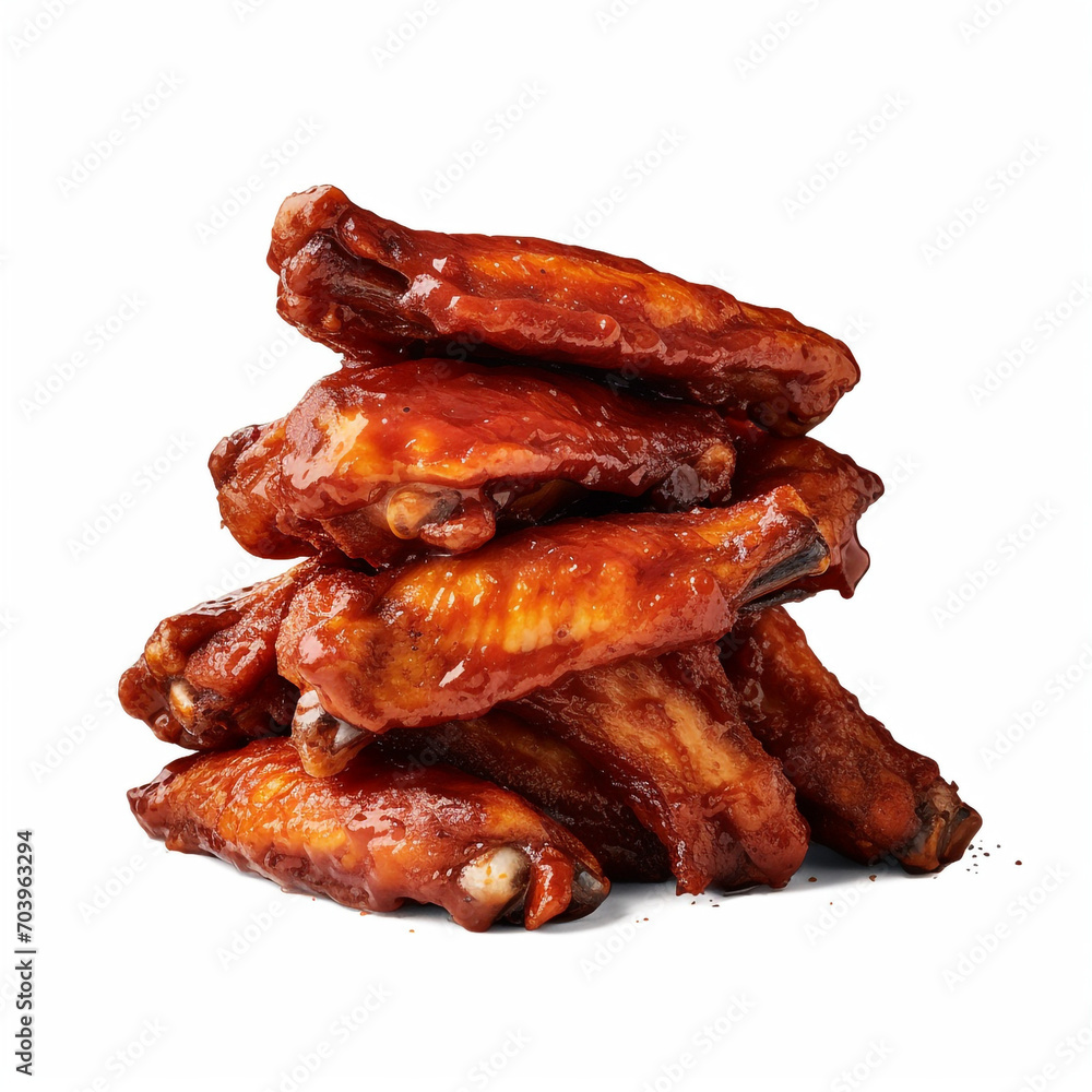 a stack of chicken wings with transparent background created with Generative Ai a stack of chicken wings with transparent background created with Generative Ai