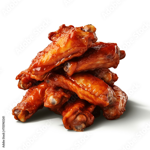 a stack of chicken wings with transparent background created with Generative Ai © Andrii Yablonskyi