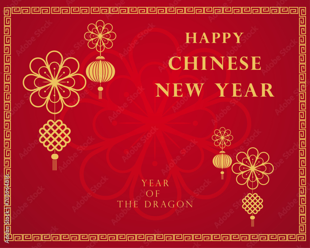 A Happy Chinese New Year Chinese postcard, banner, poster, Chinese, elements and ornaments. Vector decorative Chinese collection for vector and illustration design