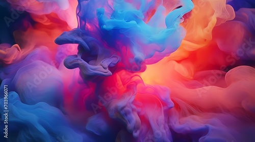 Colorful Alcohol Ink Abstract Background - AI Generated